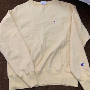 Pale Yellow Chamption Swearshirt